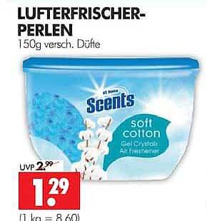 Lufterfrischer-Perlen 150g versch. Düfte