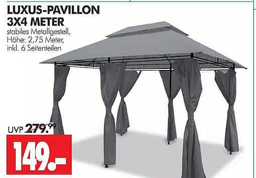 LUXUS-PAVILLON 3X4 METER