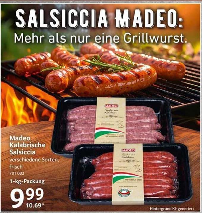Madeo Kalabrische Salsiccia verschiedene Sorten, frisch 1-kg-Packung