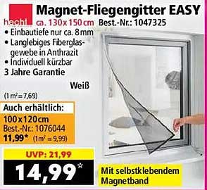 Magnet-Fliegengitter EASY ca. 130x150cm Best.-Nr.: 1047325