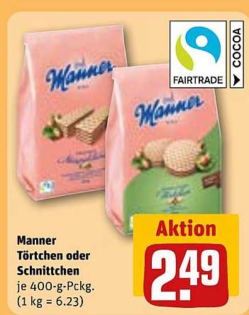 Manner Törtchen oder Schnittchen