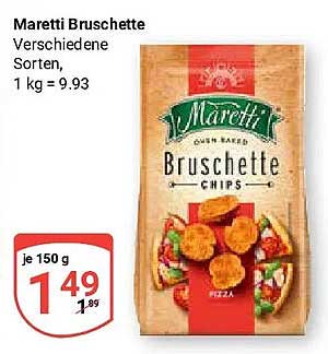 Maretti Bruschette Verschiedene Sorten, 1 kg = 9.93