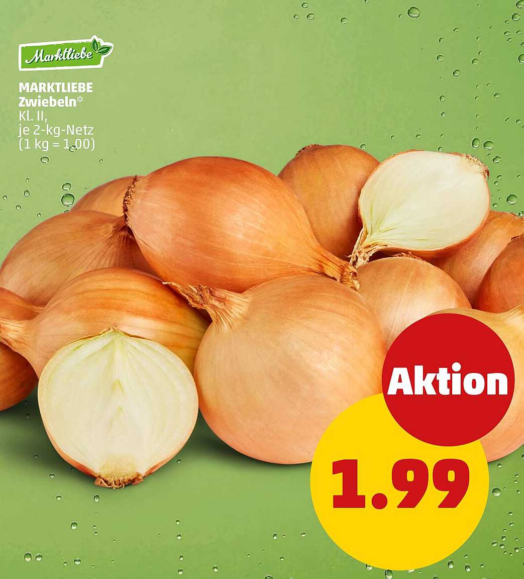MARKTLIEBE Zwiebeln* Kl. II, je 2-kg-Netz (1 kg = 1,00)