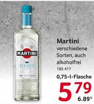 Martini verschiedene Sorten, auch alkoholfrei 0,75-l-Flasche