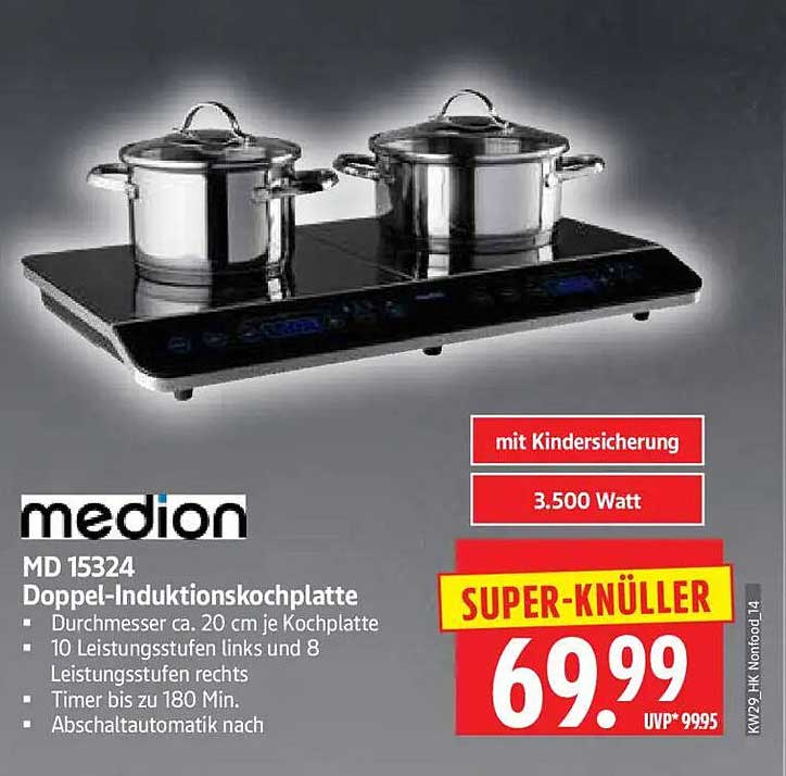 MD 15324 Doppel-Induktionskochplatte