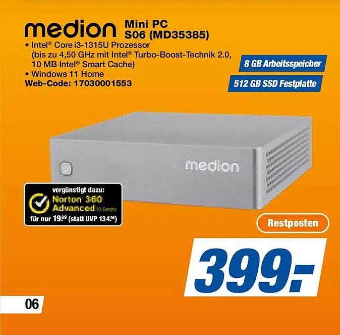 Medion Mini PC S06 (MD35385)