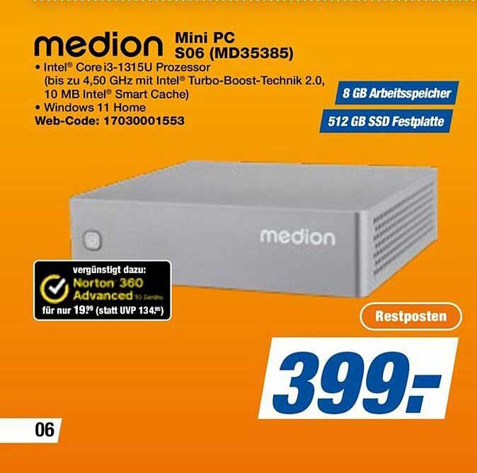 medion Mini PC S06 (MD35385)