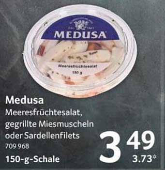 Medusa Meeresfrüchtesalat, gegrillte Miesmuscheln oder Sardellenfilets 150-g-Schale