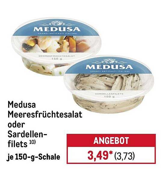 Medusa Meeresfrüchtesalat oder Sardellen-filets je 150-g-Schale ANGEBOT