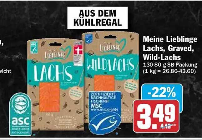 Meine Lieblinge Lachs, Graved, Wild-Lachs