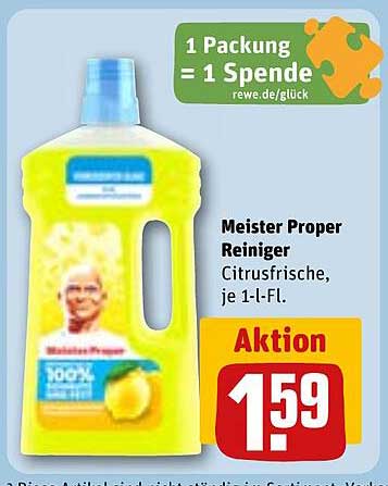 Meister Proper Reiniger Citrusfrische, je 1-l-Fl.