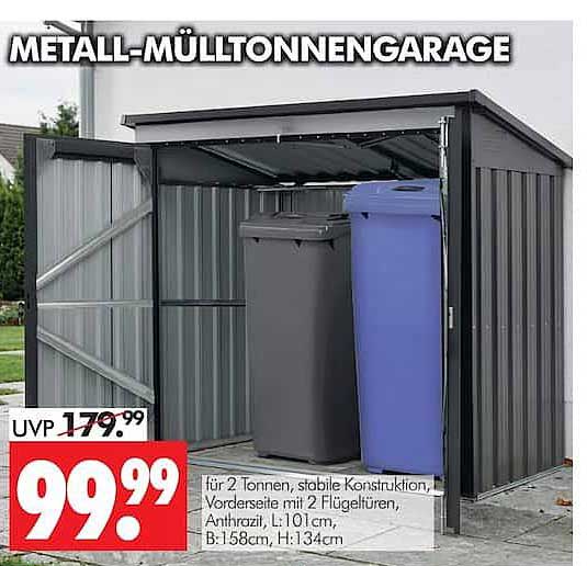 METALL-MÜLLTONNENGARAGE