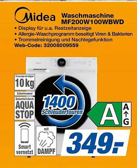 Midea Waschmaschine MF200W100WBWD