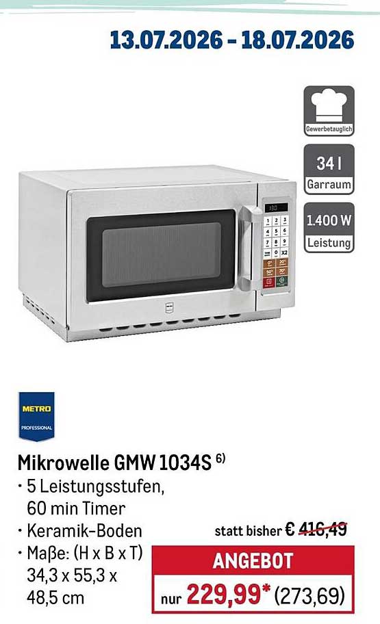 Mikrowelle GMW 1034S
