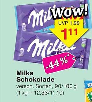Milka Schokolade versch. Sorten, 90/100 g (1 kg = 12,33/11,10)
