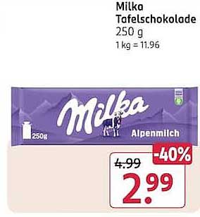 Milka Tafelschokolade 250 g