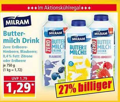 Milram Buttermilch Drink Zero