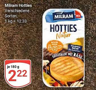Milram Hotties Verschiedene Sorten, 1 kg = 12.33