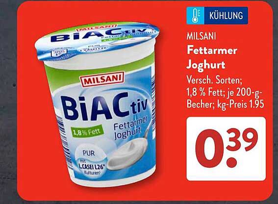 MILSANI Fettarmer Joghurt