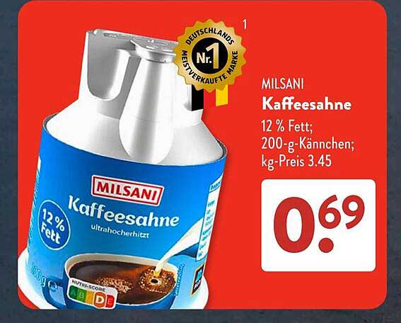 MILSANI Kaffeesahne