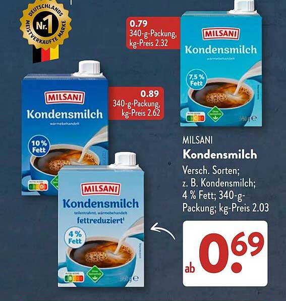 MILSANI Kondensmilch