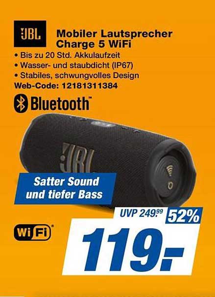 Mobiler Lautsprecher Charge 5 WiFi