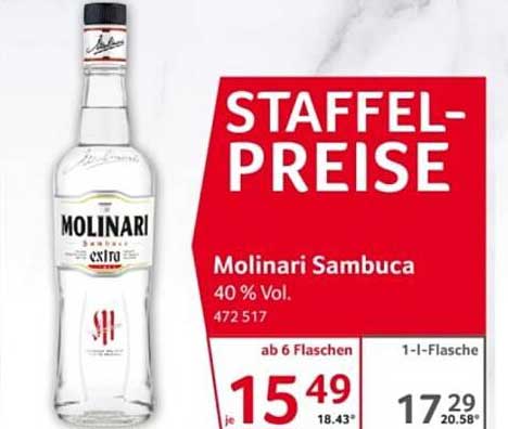 Molinari Sambuca 40 % Vol.