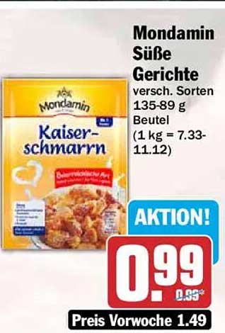 Mondamin Süße Gerichte versch. Sorten 135-89 g Beutel