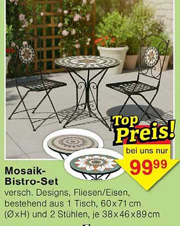 Mosaik-Bistro-Set