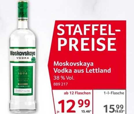 Moskowskaya Vodka aus Lettland