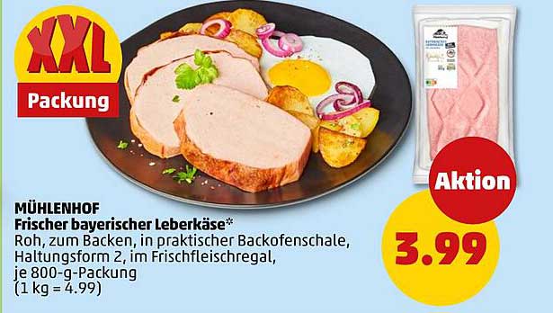 MÜHLENHOF Frischer bayerischer Leberkäse*