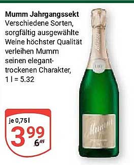 Mumm Jahrgangssekt