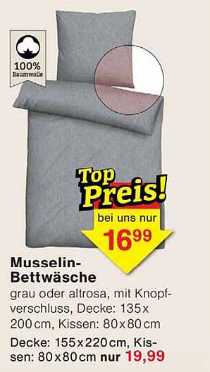 Musselin-Bettwäsche