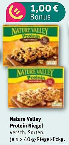 Nature Valley Protein Riegel versch. Sorten, je 4 x 40-g-Riegel-Pckg.