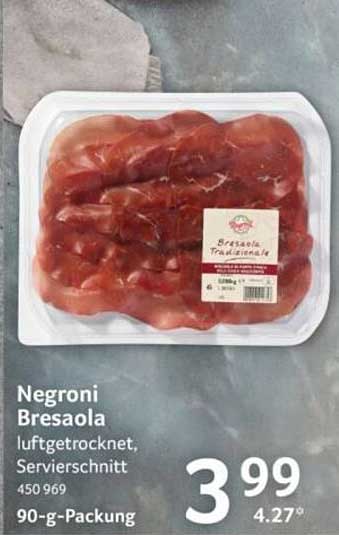 Negroni Bresaola luftgetrocknet, Servierschnitt, 90-g-Packung