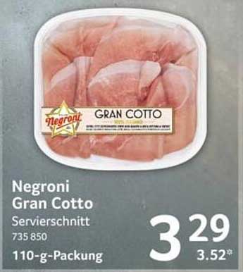 Negroni Gran Cotto Serviernschnitt 110-g-Packung
