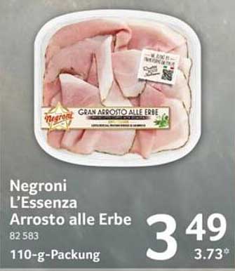 Negroni L'Essenza Arrosto alle Erbe