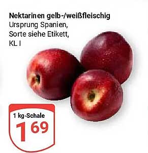 Nektarinen gelb-weißfleischig