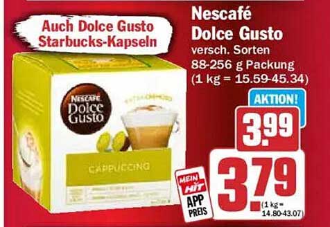 Nescafé Dolce Gusto versch. Sorten 88-256 g Packung (1 kg = 15.9-45.34)