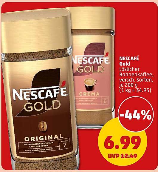 NESCAFÉ Gold Löslicher Bohnenkaffee, versch. Sorten, je 200 g (1 kg = 34.95)