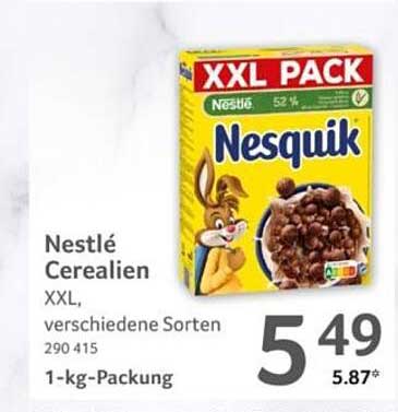 Nestlé Cerealien XXL, verschiedene Sorten 1-kg-Packung