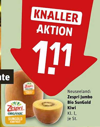 Neuseeland: Zespri Jumbo Bio SunGold Kiwi