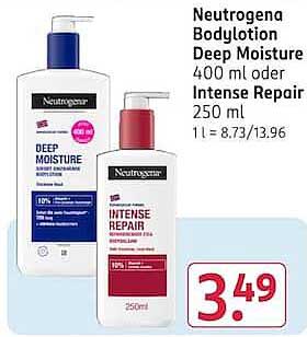 Neutrogena Bodylotion Deep Moisture 400 ml oder Intense Repair 250 ml