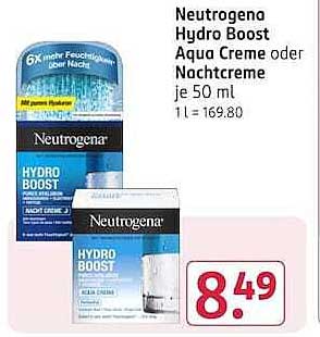 Neutrogena Hydro Boost Aqua Creme oder Nachtcreme je 50 ml