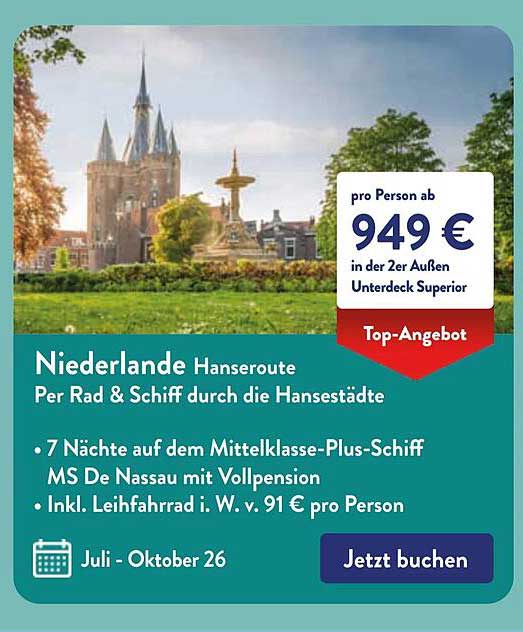 Niederlande Hanseroute Per Rad & Schiff durch die Hansestädte