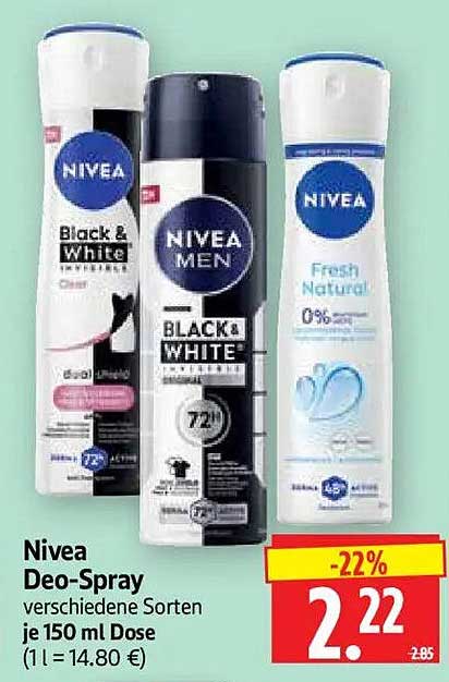 Nivea Deo-Spray verschiedene Sorten je 150 ml Dose