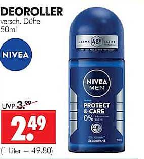NIVEA MEN Protect & Care 0% Deo Roll-On 50ml