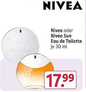 Nivea oder Nivea Sun Eau de Toilette je 30 ml