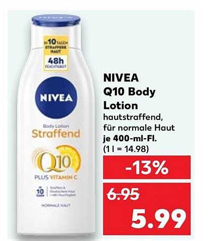 NIVEA Q10 Body Lotion hautstraffend, für normale Haut je 400-ml-Fl.