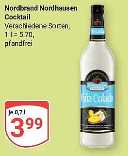 Nordbrand Nordhausen Cocktail Verschiedene Sorten, 1 l = 5.70, pfandfrei
